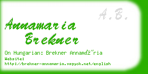 annamaria brekner business card